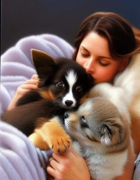 Cuddling With Best Friends