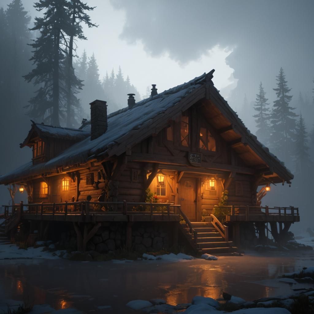 Cozy Lodge: Hyperdetailed Concept Art in Unreal Engine