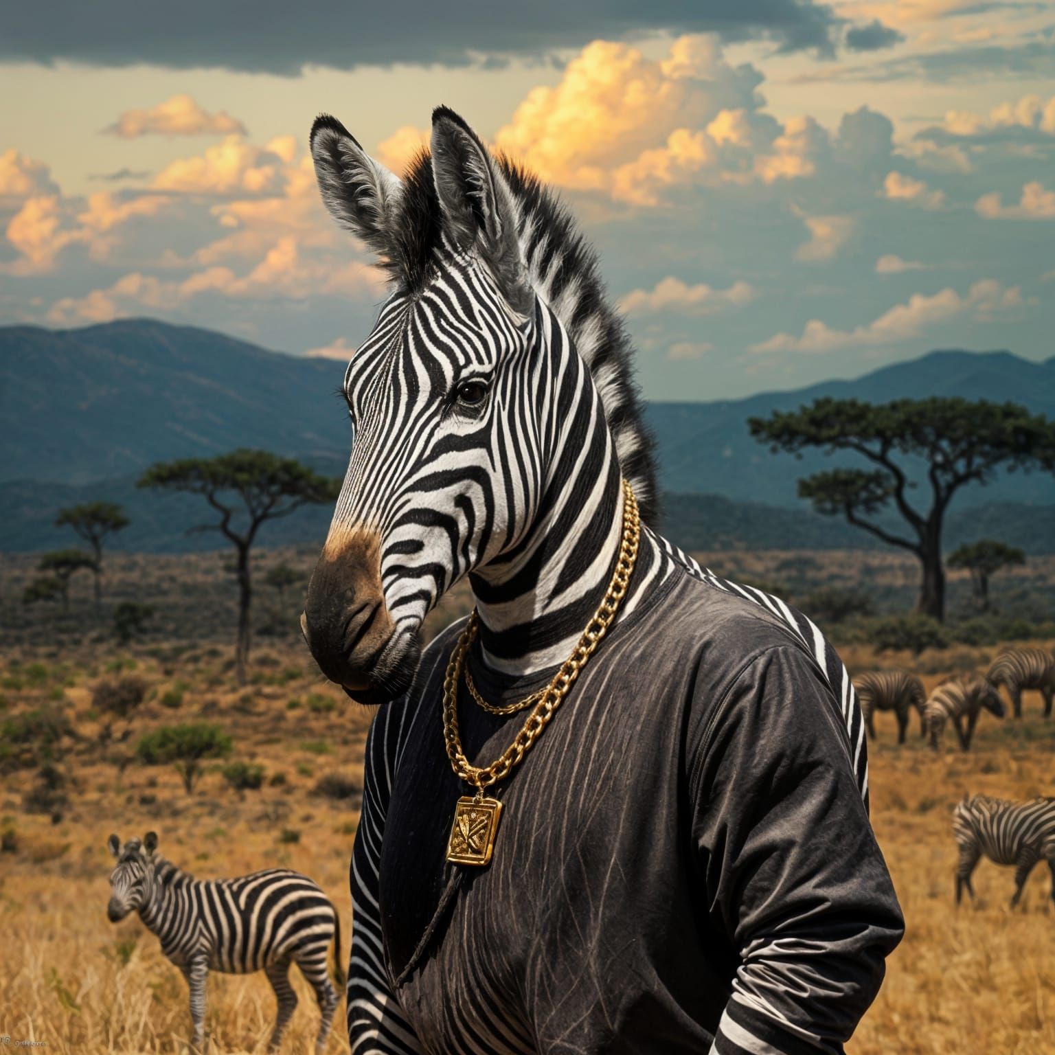 Zebra Portrait Generated by AI