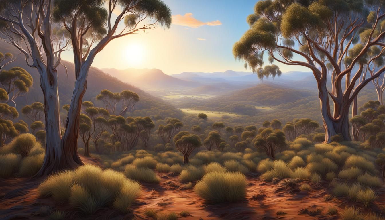 Impressionist Australian Bushland Scene