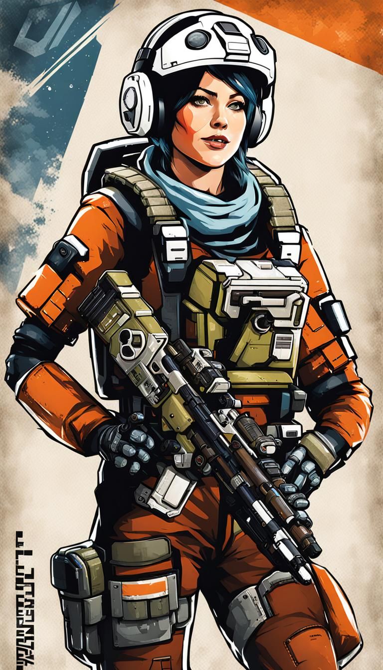 Titanfall 2 Female Pilot Pinup Poster