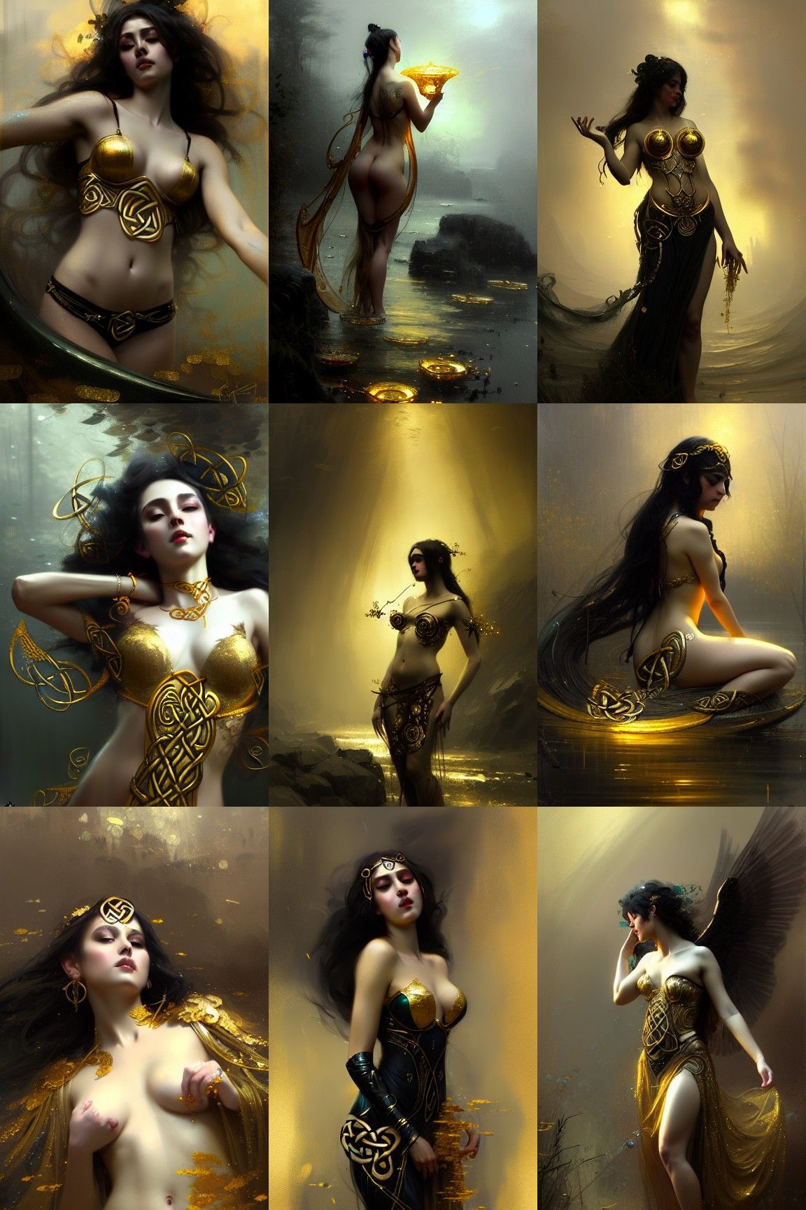 Celtic Siren in Ethereal Fantasy Style