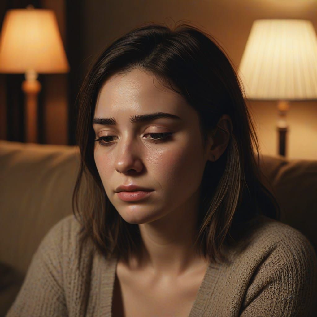 A Young Woman's Heartfelt Moment of Despair