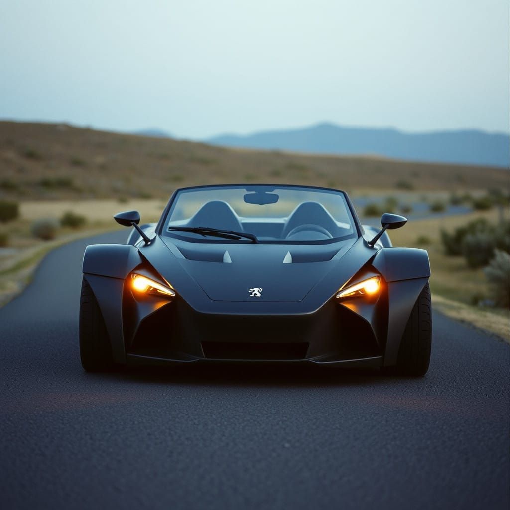 Peugeot Oxia Roadster in Cinematic Film Still Style