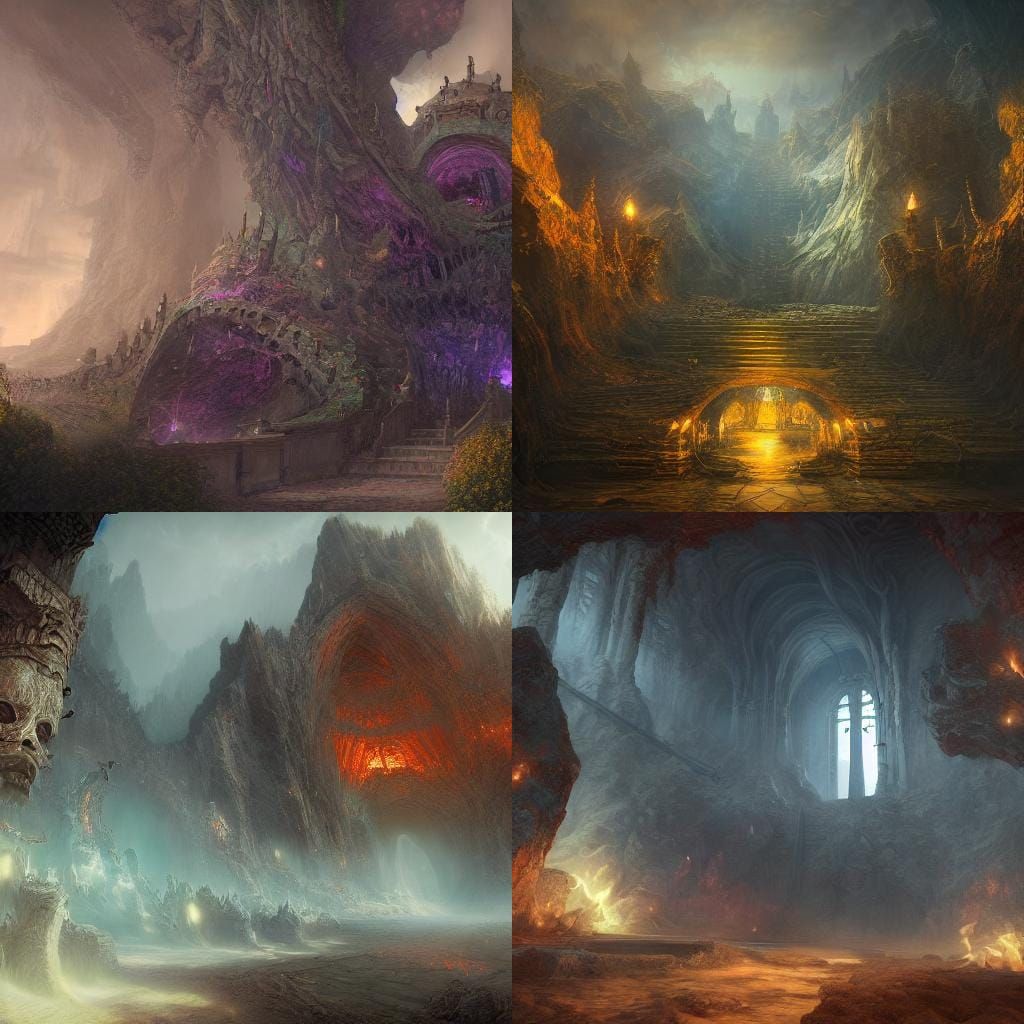 The Entrance to Hell: Detailed Matte Painting