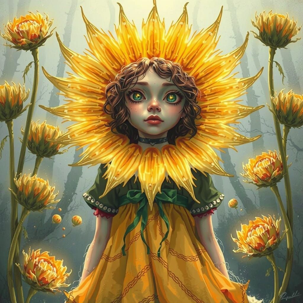 Mystical Glowing-Eyed Creatures in Dark Forest