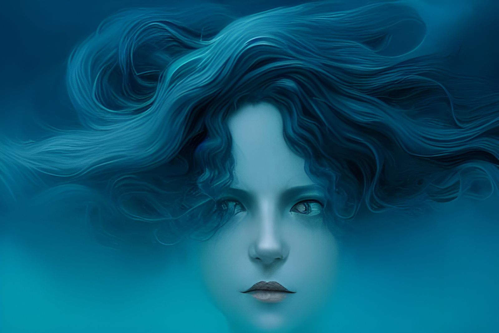 Detailed Portrait of a Greek Sea Witch