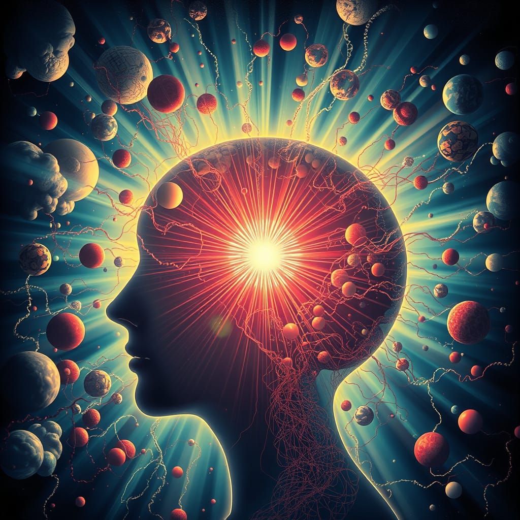 Ethereal Dreamscape of the Mind in Rayograph Style