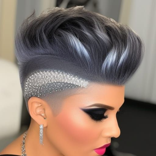 Punk Rock Pixie with Diamond Eyes