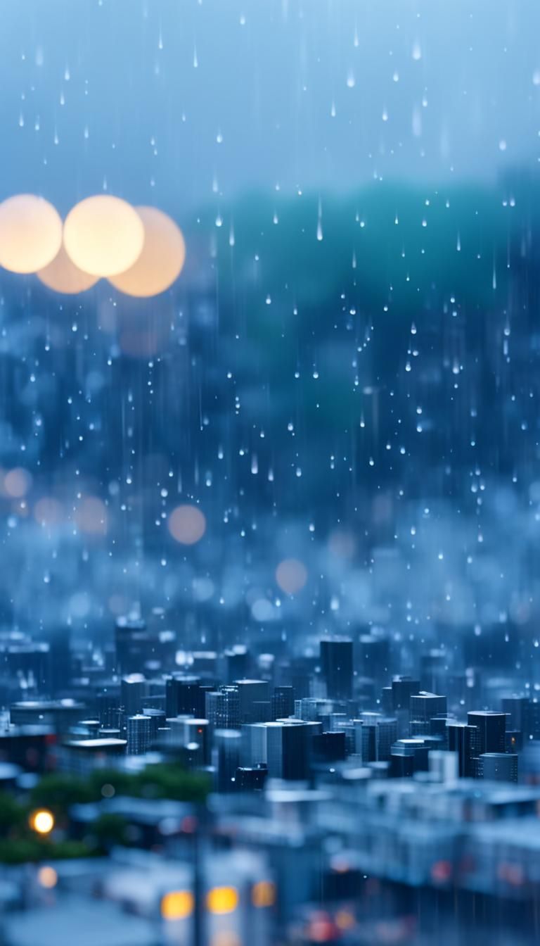 Rainy Cityscape in 4K with Bokeh