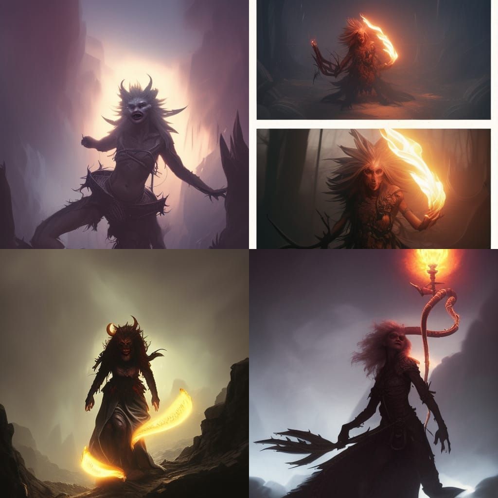 Goblin King in Dark Fantasy Light and Shadow