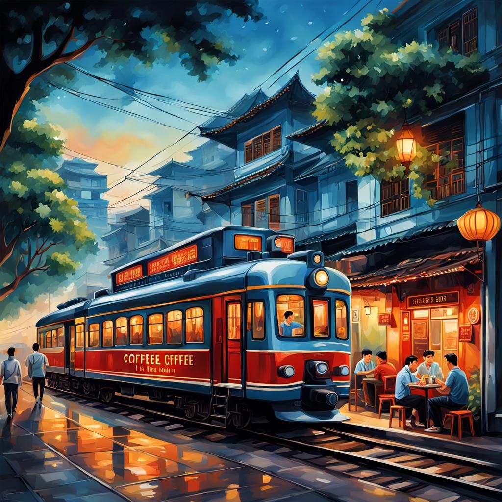 Train street coffee - Hanoi
