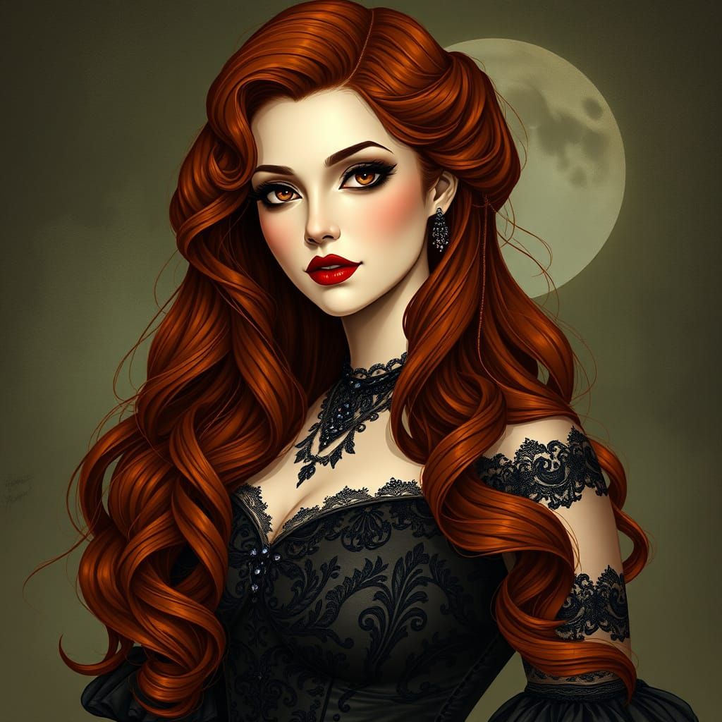 Lady Seraphina: A Haunting Beauty in Elegant Victorian Style