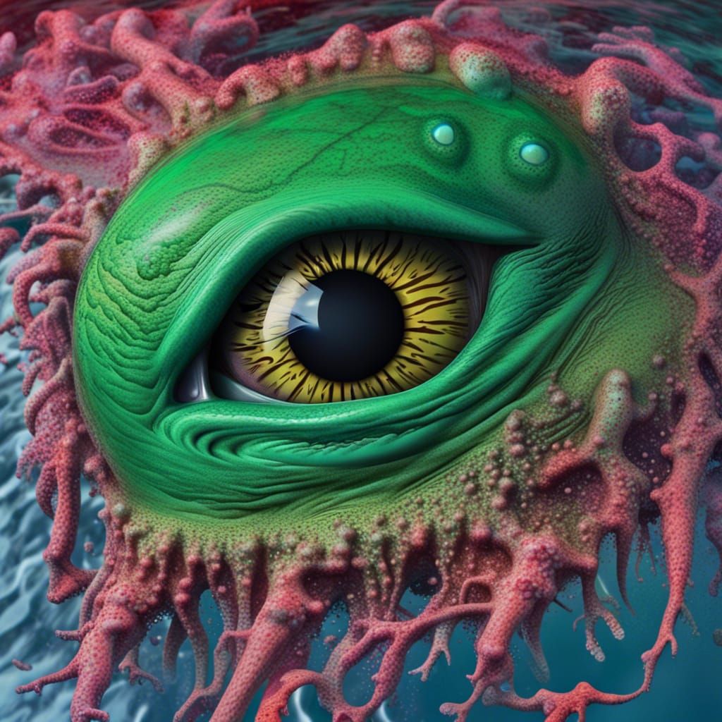 Green Eyed Monster Emerges From Acid Pool