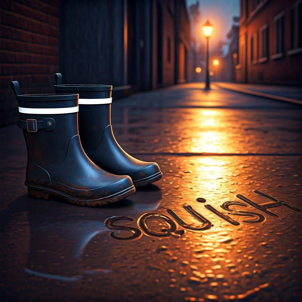 Muddy Boots and Squish: Realistic Street Scene