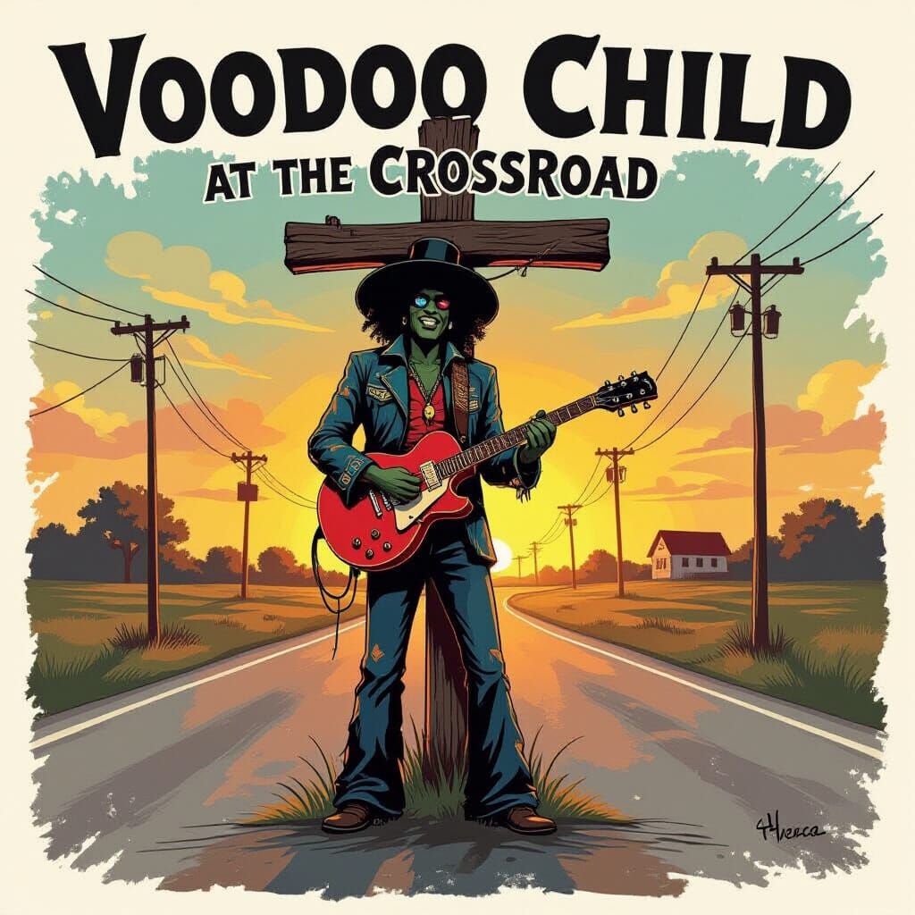 Mystical Voodoo Child at the Crossroads