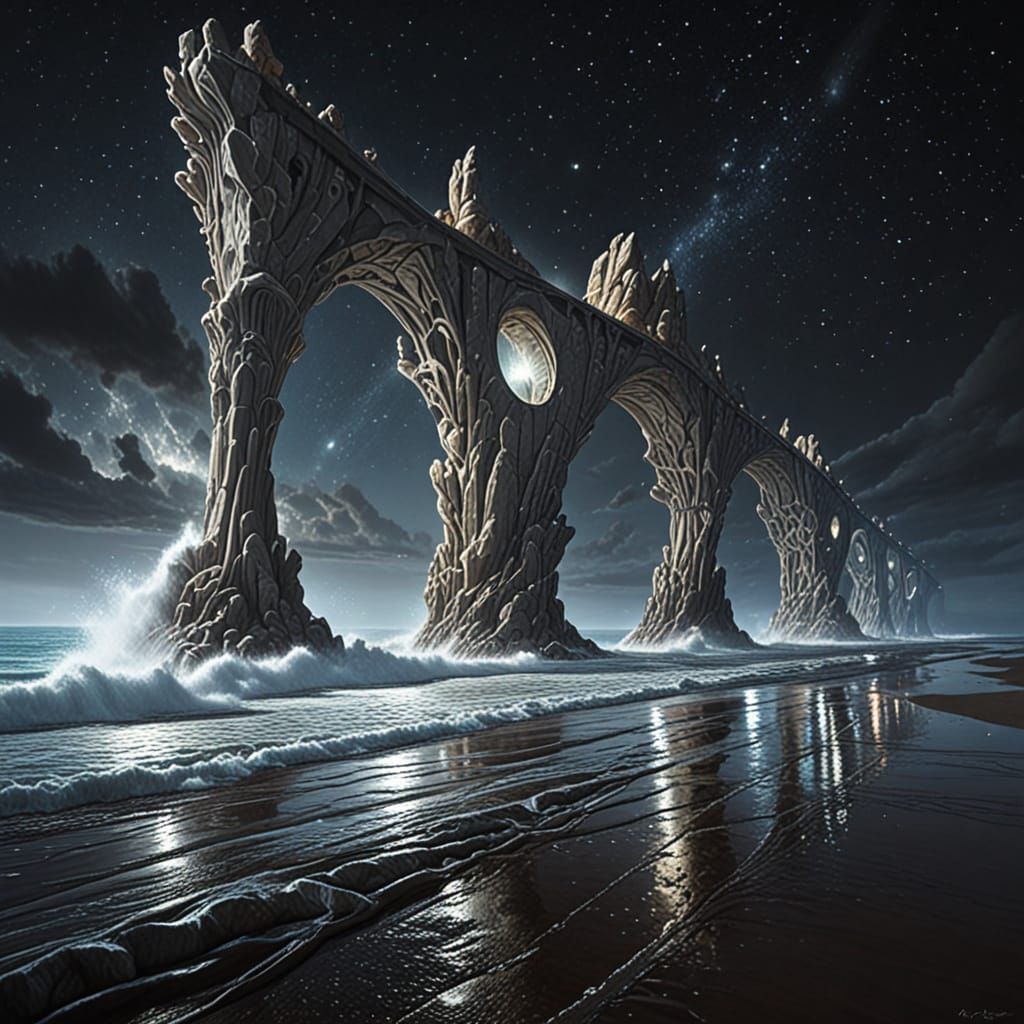 Sea Highway Landscapes in Sparkling Fantasy Style