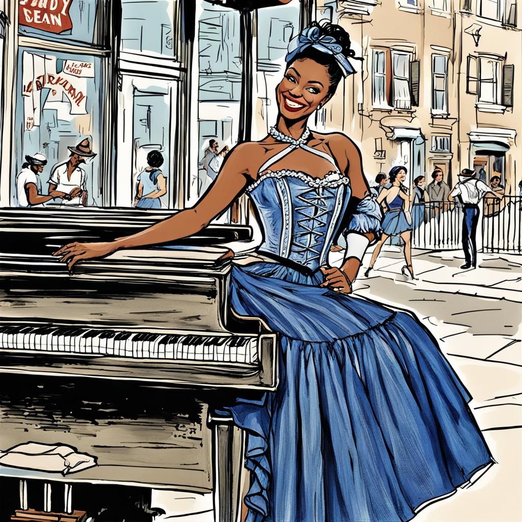 Elegant Tiny Dancer in Blue Outfit