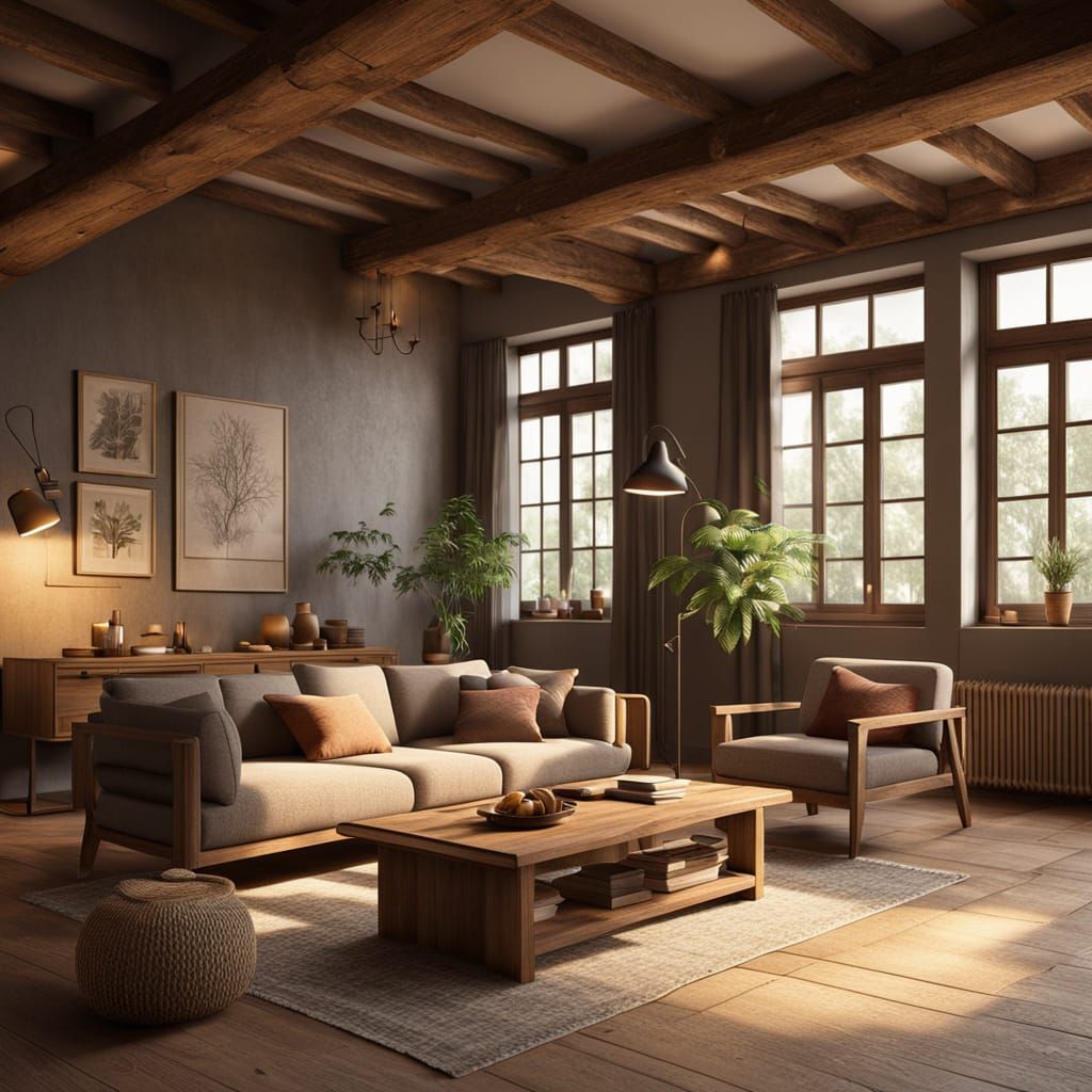 Warm Dutch Interior in Golden Light
