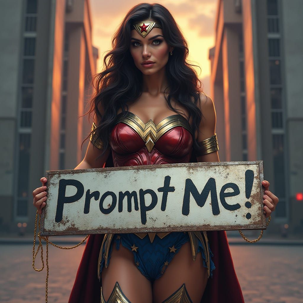 Determined Wonder Woman at Justice League Headquarters