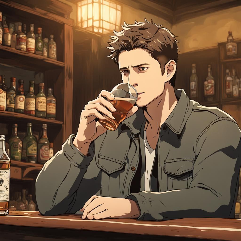Dean Winchester in Studio Ghibli Anime Style