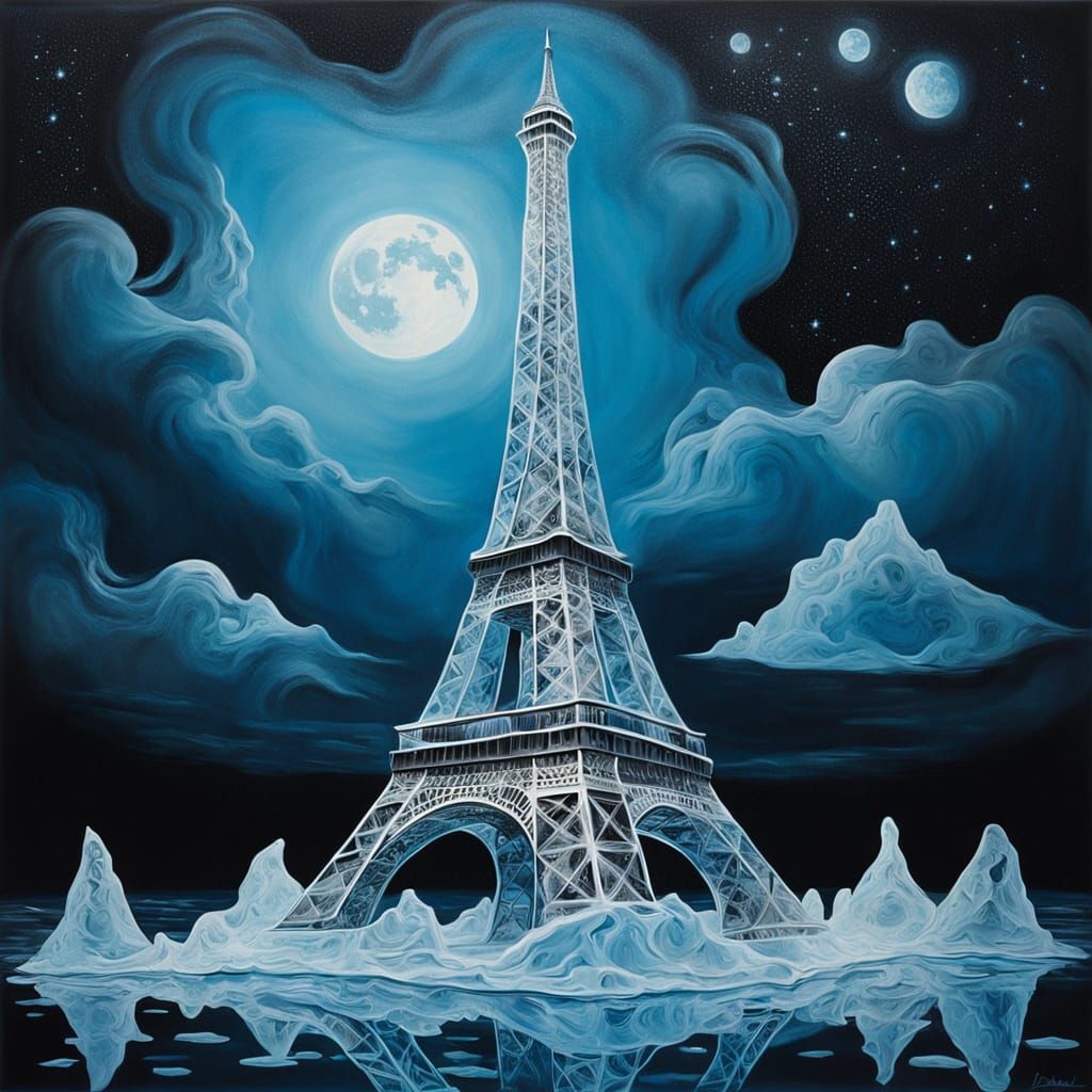 Eiffel Tower on ice