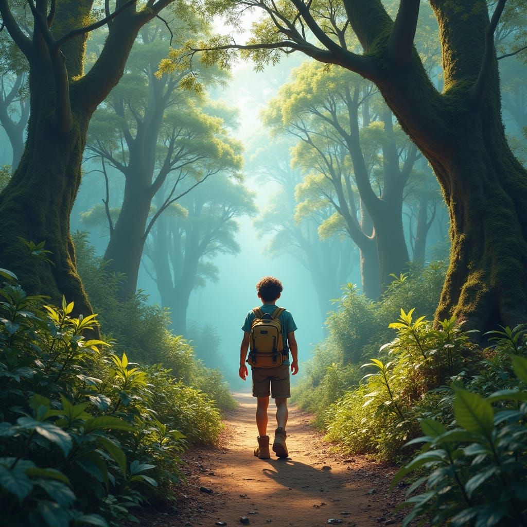 Coastal Reserve Hike: A Matte Painting in 8K