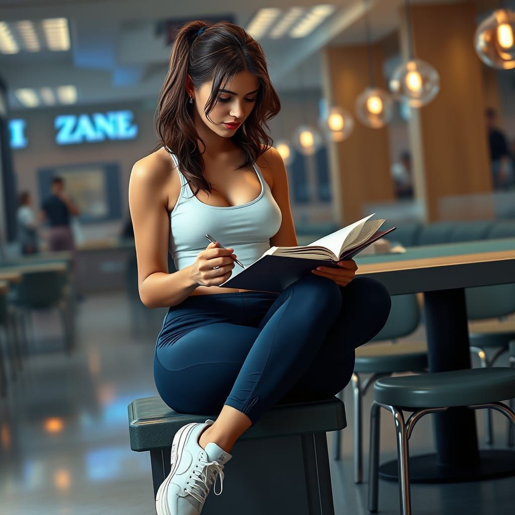 Fantastical Office Scene in Deep Color