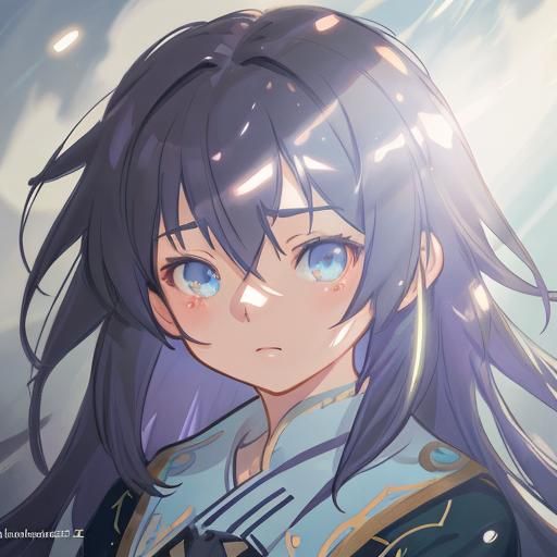 Anime Girl Portrait in Hyperdetailed Style