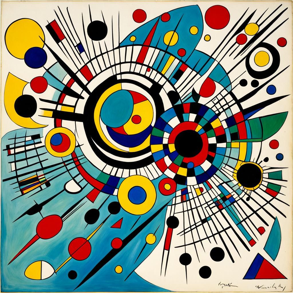 Kandinsky's Tempered Elan: Abstract Art in Vivid Colors