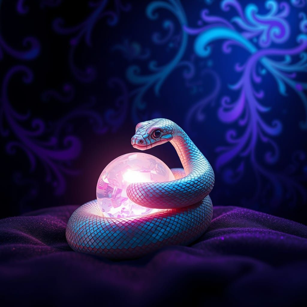 Enchanted Snake in a Celestial Realm