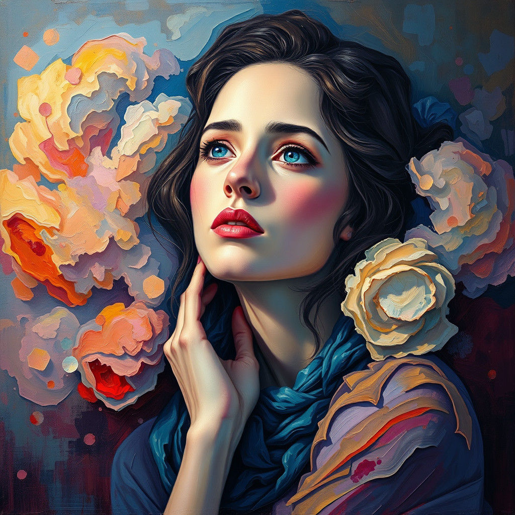 Expressive Portrait in Post-Impressionistic Style