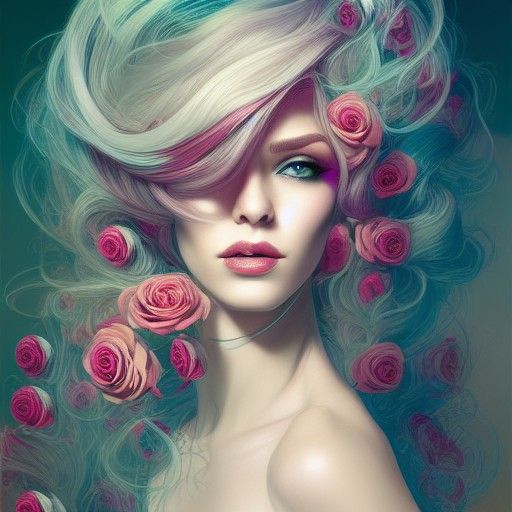 Decadent Portrait of Androgynous Man as a Goddess