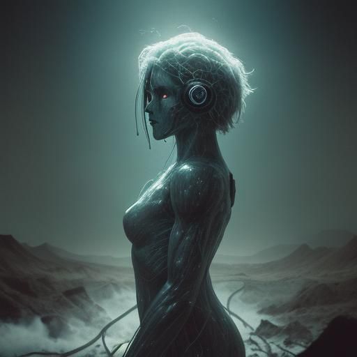 Cinematic Film Still of Human Ganglia