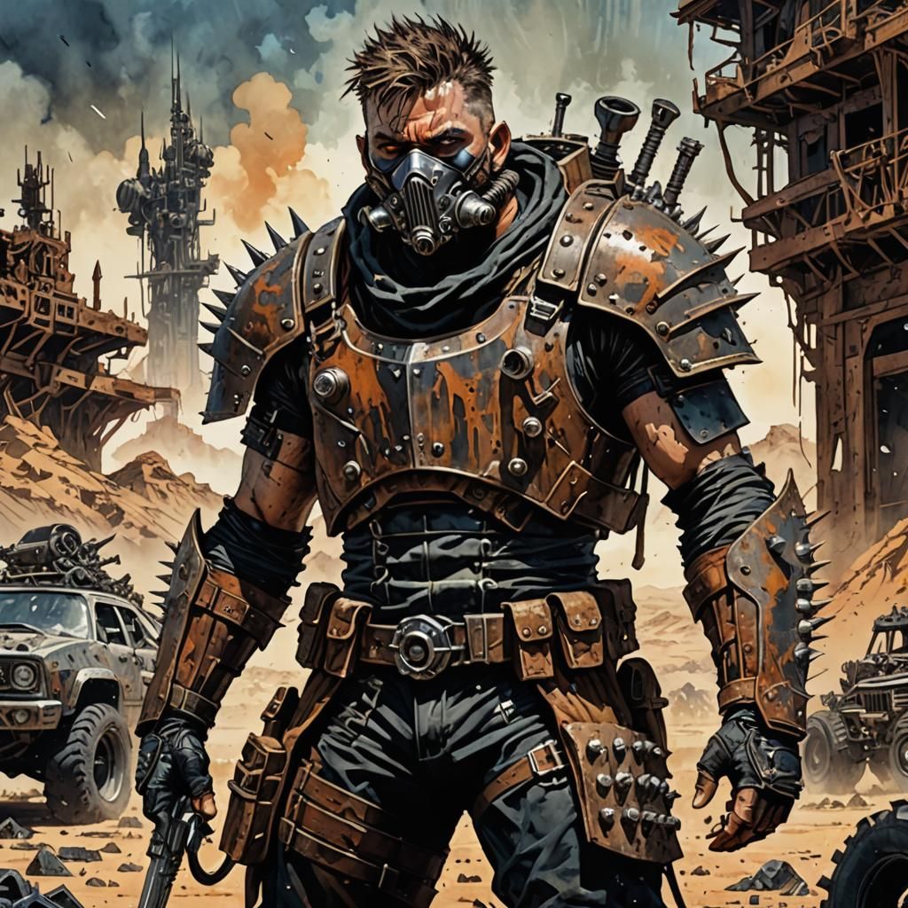 Mad Max Inspired Post-Apocalyptic Comic Art