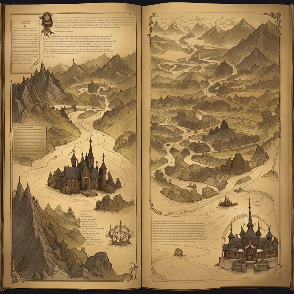 Fantasy Kingdom Map in Underground Comix Style