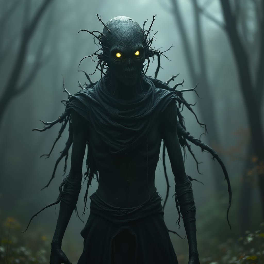 Horrific Humanoid Figure Inspired by Dark Masters