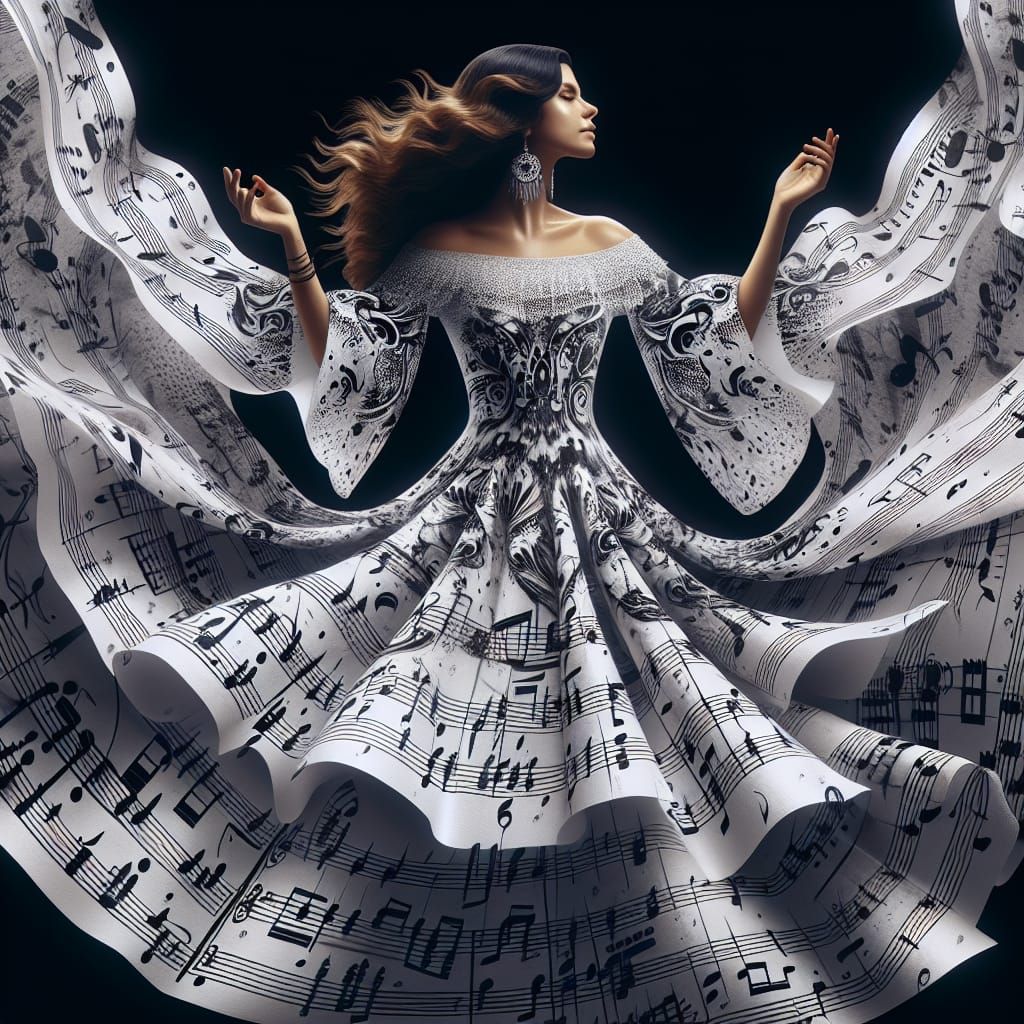 Woman in Musical Dress