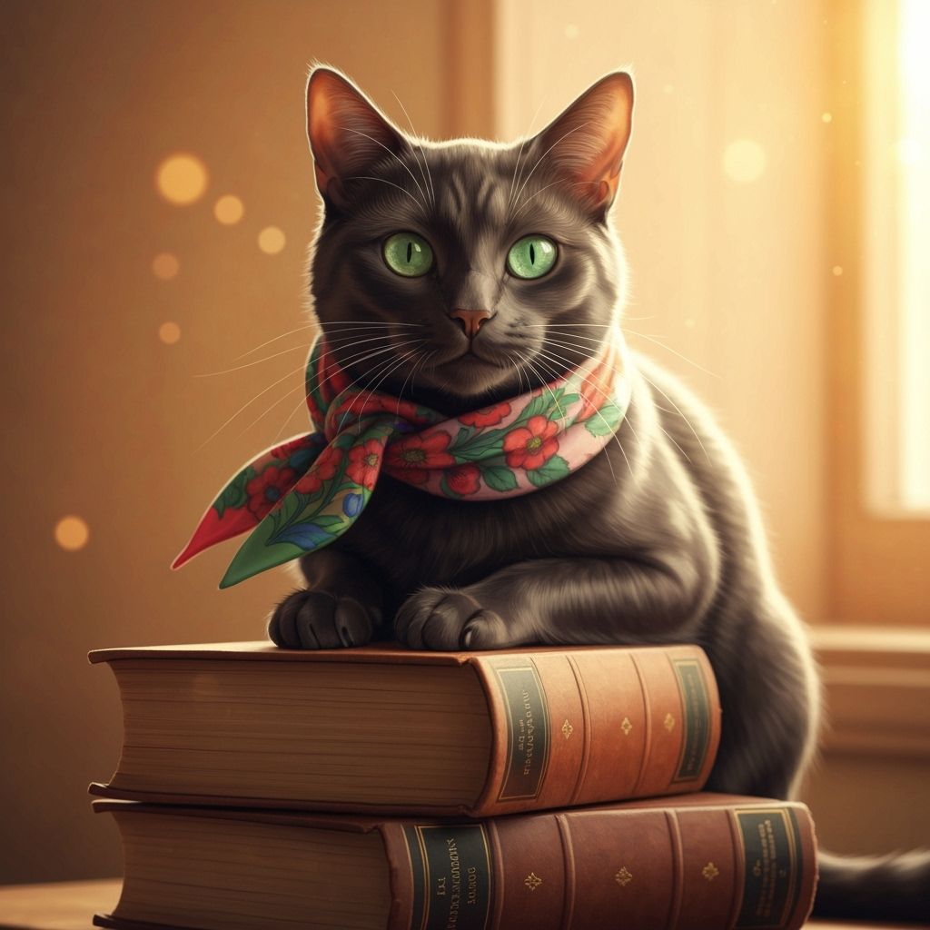 Cat Playing Tennis in Futuristic Realism Style