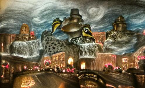 Peabody Hotel Ducks Parade, Renaissance Painting Style