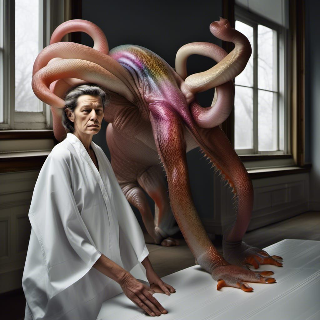 Surreal Portrait of Exotic People and Creatures