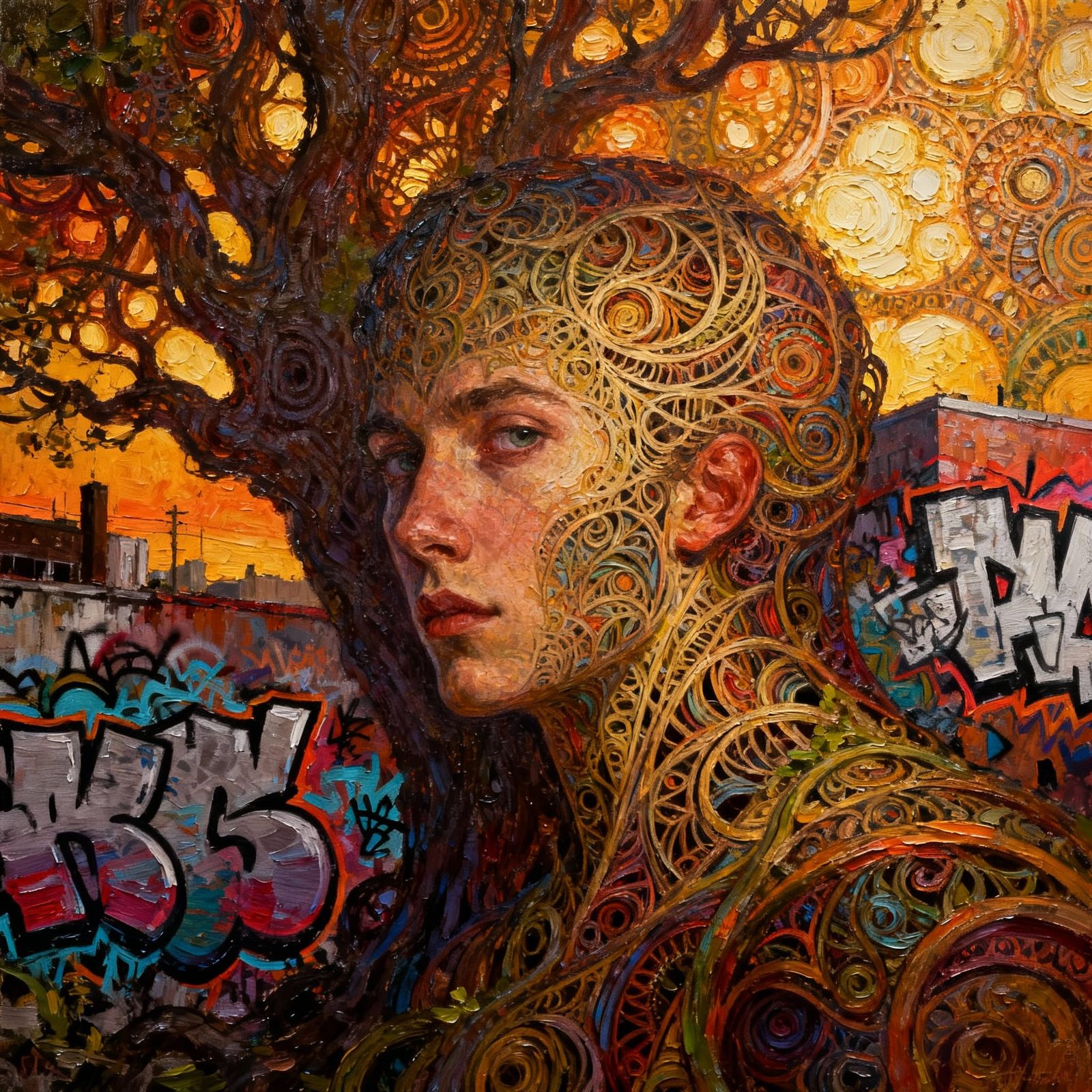 Intricate Fractal Landscape in American Realism Style