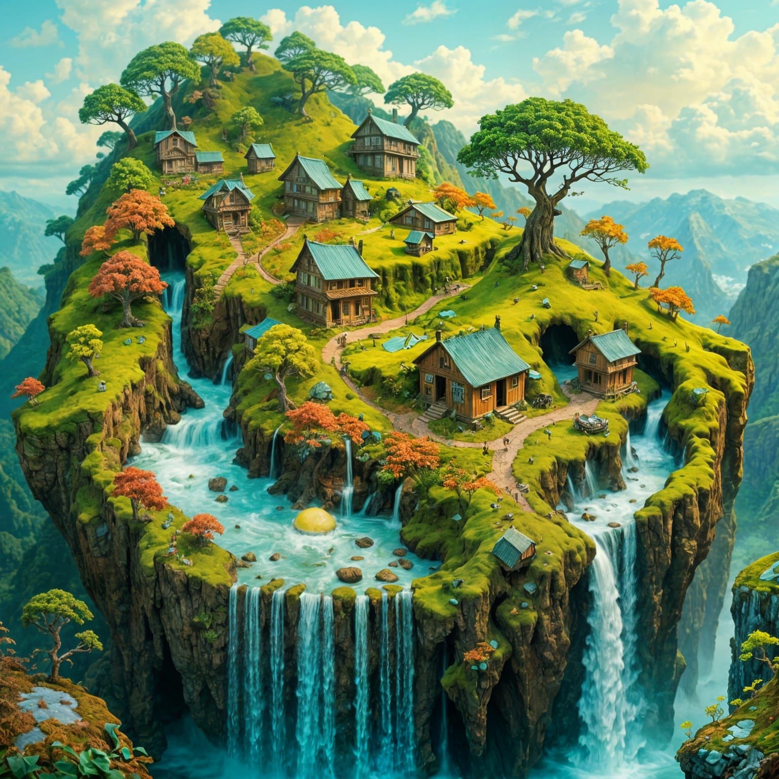 Magical Miniature World Growing on a Leaf