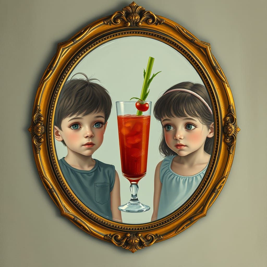 Children Summon a Haunting Bloody Mary in an Antique Mirror