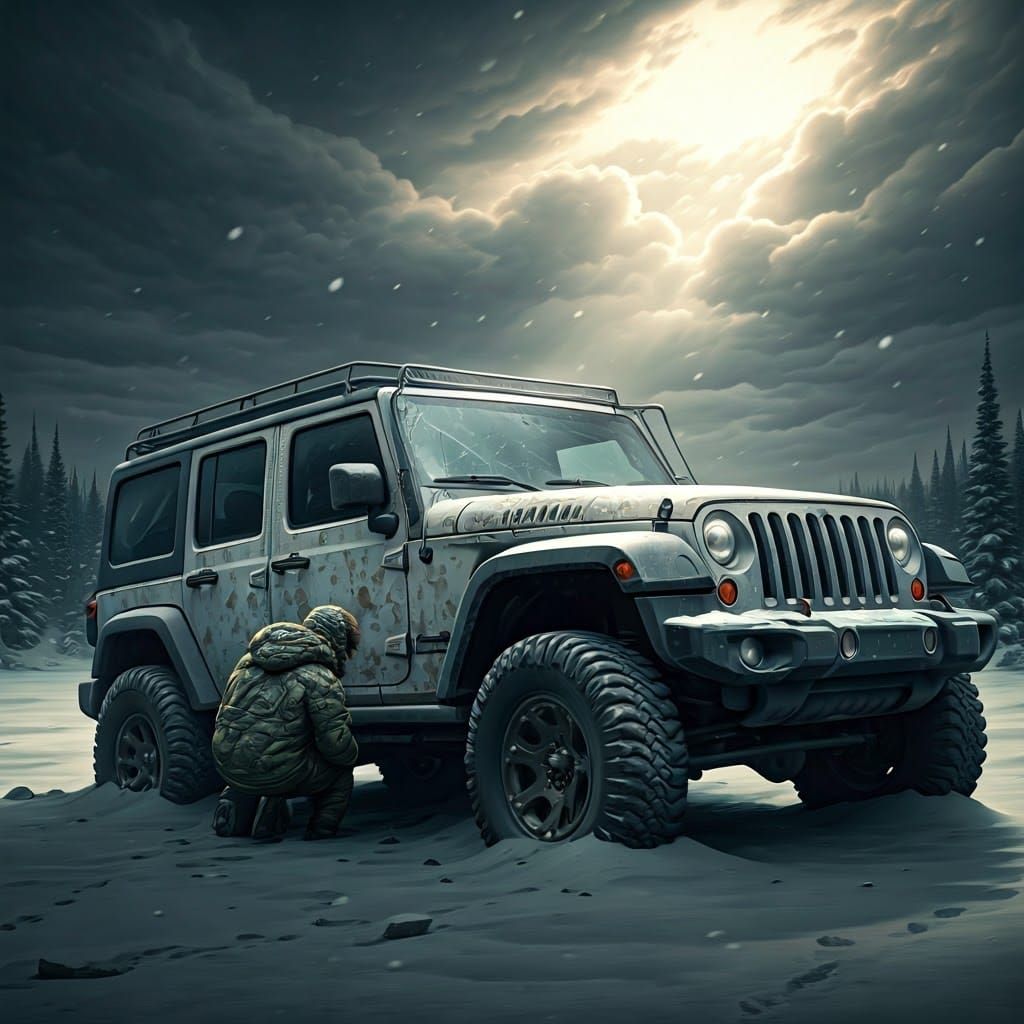 Winter Repair in Quebec: Gritty Post-Apocalyptic Landscape