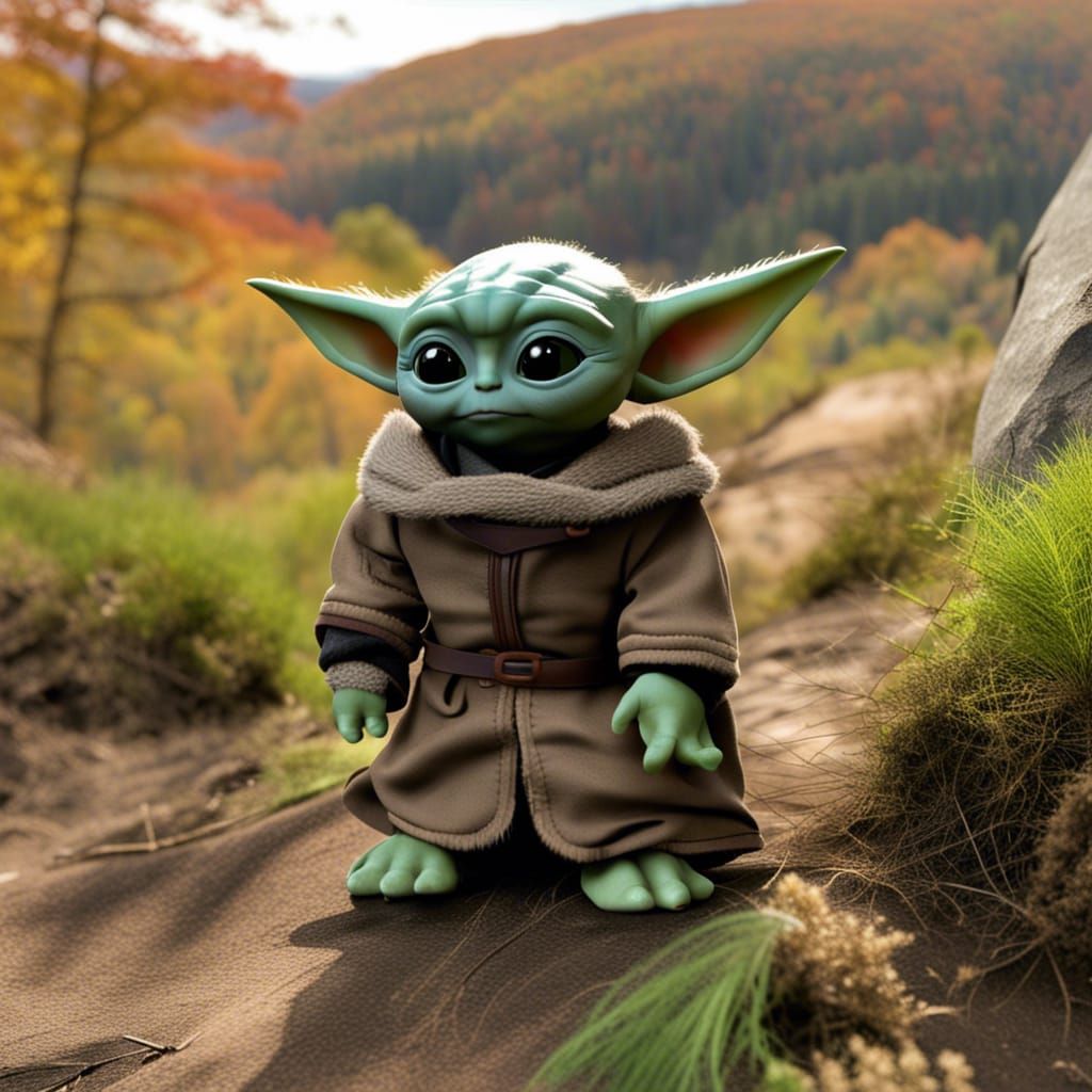 Baby Yoda and The Mandalorian in New England