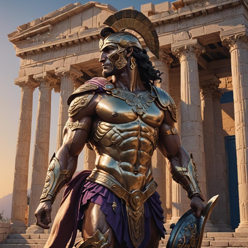 Centaur Warrior in Classic Greek Setting
