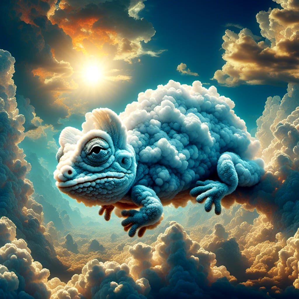 Cloud Chameleon Photoillustration