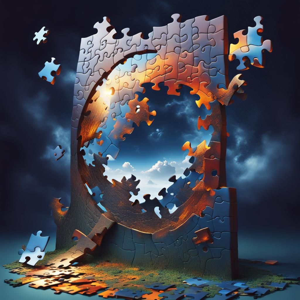 Surreal Puzzle Portal to a Metaphysical Land