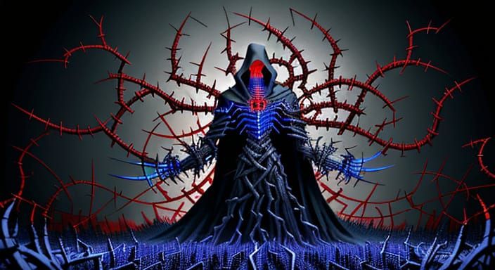 Barbed Wire Grim Reaper in Thorny Maze